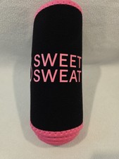NEW Sweet Sweat Waist trimmer, black  pink, Medium, 41" long READ