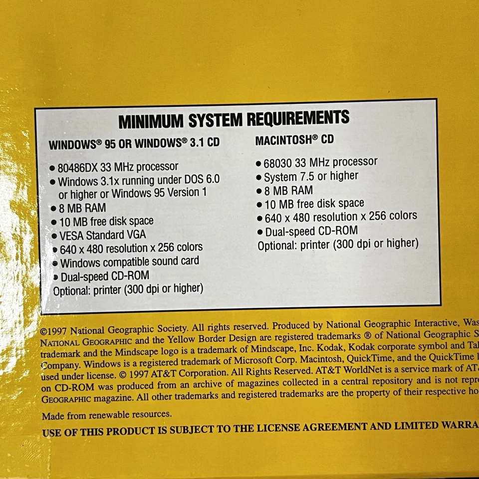 Revista interactiva National Geographic completa de 108 años conjunto en caja CD-ROM 1997 Foto 4 de 4