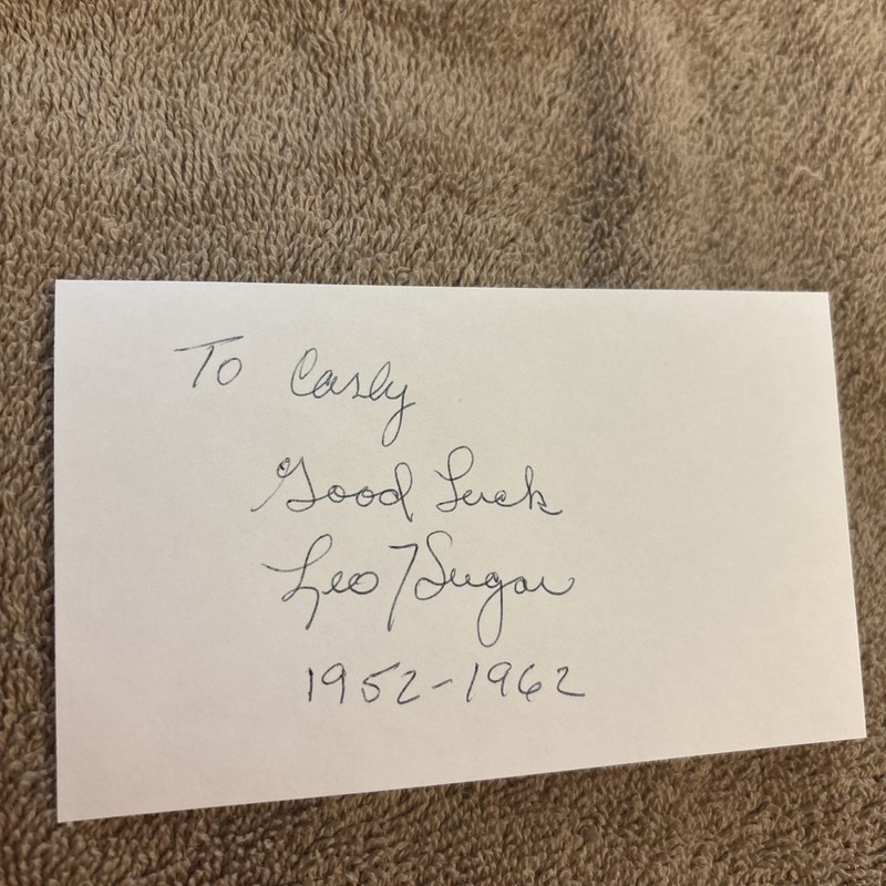 Leo Sugar (Purdue ‘51 All-American) DE,’54-60 Chicago/St. Louis Cards…D.’20 2XPB