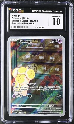 Pokemon Fidough Scarlet & Violet 213/198 Illustration Rare Holo CGC 10 Gem Mint