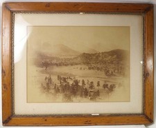 F97802~ Estes Park Colorado W.H. Jackson Mammoth Plate Albumen Print & Frame