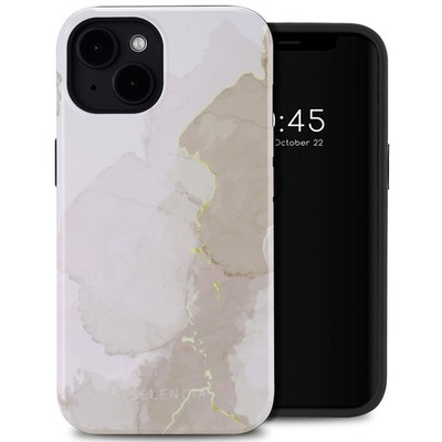 Selencia Vivid Rückabdeckung mit MagSafe Apple iPhone 14 - Marble Light Brown