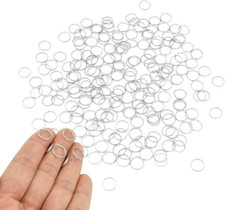200 Pieces 10mm Mini Split Jump Rings Silver Double Loops Small Metal Connectors