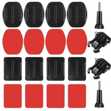 Fulushouxi 18 Set Helmet Adhesive Sticky Mount, Compatible 18 SET US, Black