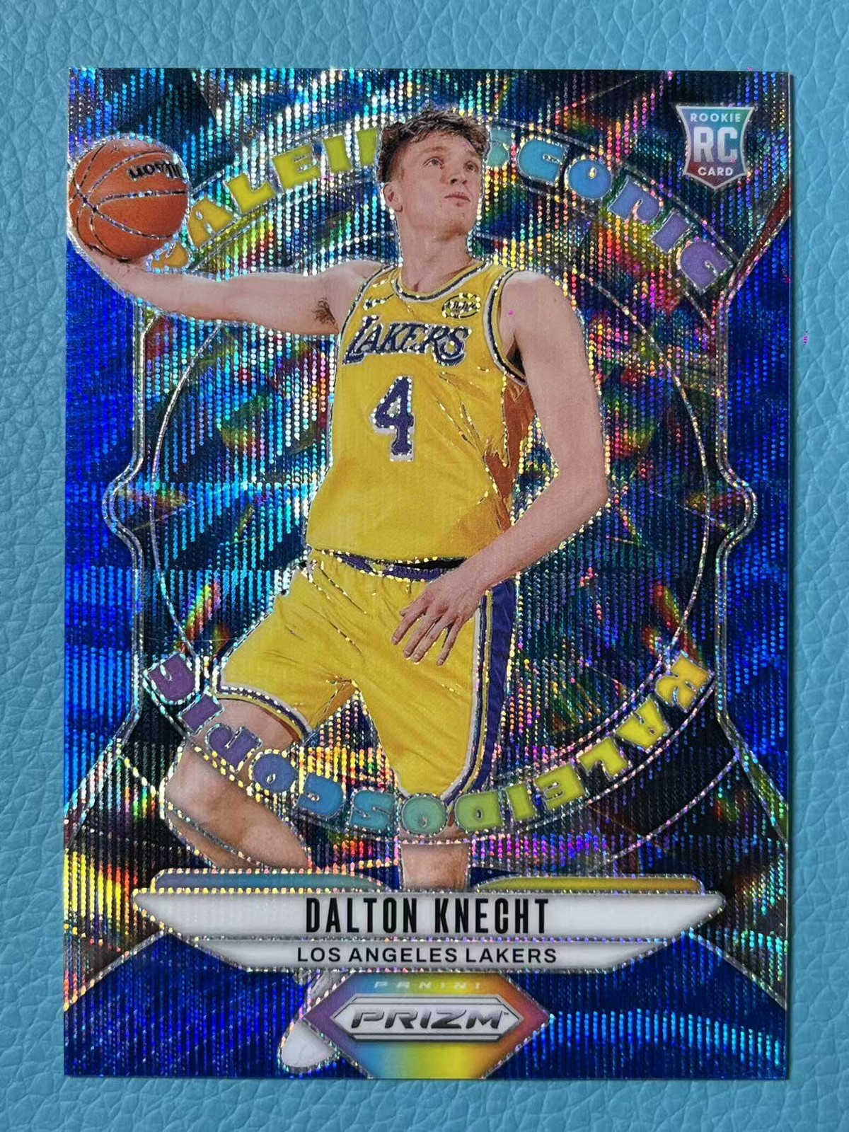 Dalton Knecht 2024-25 Panini Prizm 131/175 Blue Wave Kaleidoscopic RC #16