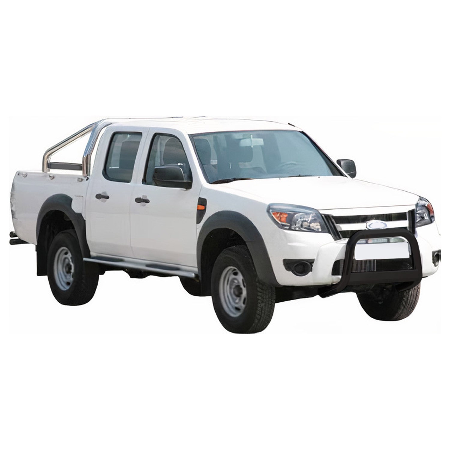 Pare-buffle Ford Ranger 2009-2011 en acier noir haut de gamme avec finition mate résistante