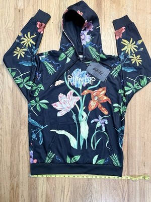 RIPNDIP Botanical Garden Floral Hoodie Black NWT Medium oversized sk8 Grail rare