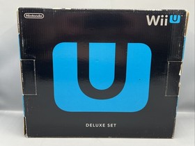 Nintendo Wii U 32gb Console Deluxe Set Black System Nintendo Land {Original Box}