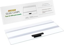 19.33x9.65in Clear Tempered Glass Canopy Aquarium Fish Tank Hoods FITS for Most