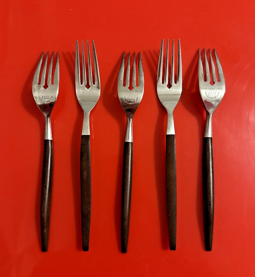 EKCO ETERNA 独木松饼合成木质餐具 x5 沙拉叉 日本替换件 — 第 4/4 张图片