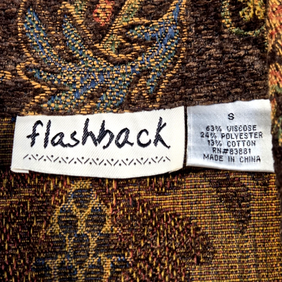 Chaqueta Blazer Para Mujer Pequeña Cottagecore Boho Tapiz Floral Flashback De Colección Foto 3 de 4