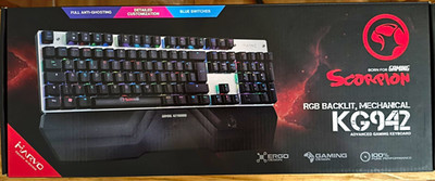MARVO Scorpion KG942 mechanische Gaming-Tastatur RGB, QWERTZ Deutsch, USB