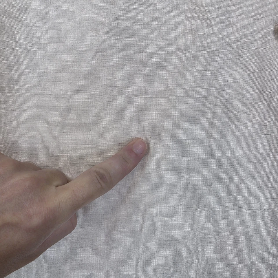 Falda Vintage Express Compagnie Internationale Para Mujer 3/4 Crema Seda Lino Años 90 Foto 3 de 4