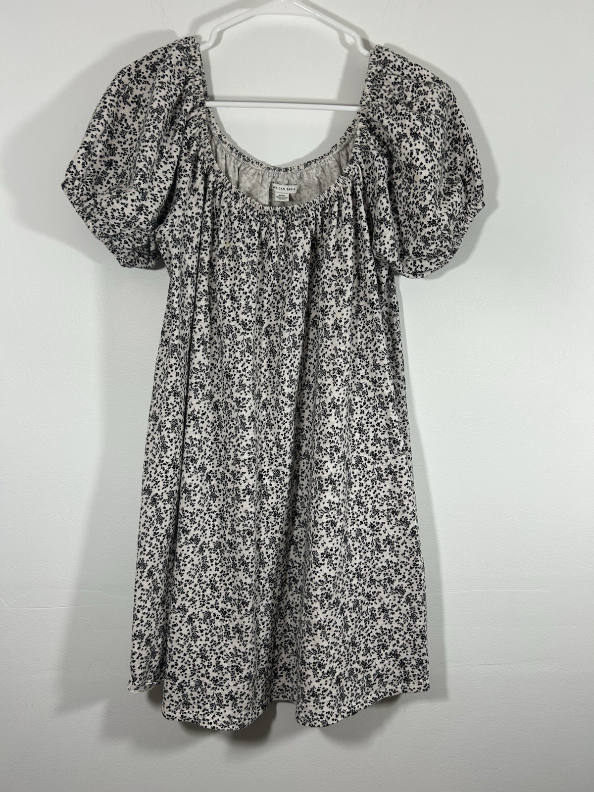 American Eagle Outfitters Women's Shirt Puffy Sleeve Swing Dress Or Tunic M