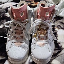Jordan Air Jordan 6 Unisex Kids Sneaker US 7 White/Pink Leather DH9696-100