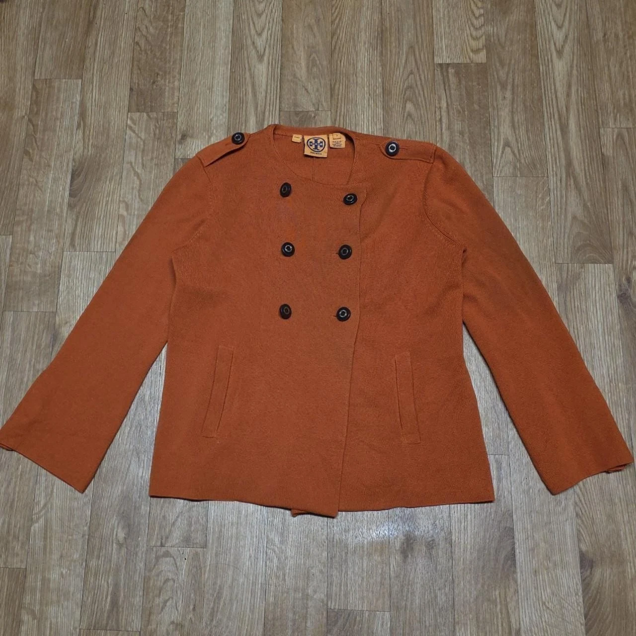 Giacca maglione Sammy lana arancione Tory Burch piccola