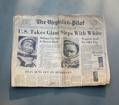 The Virginian-Pilot June 4, 1965 Apollo Mission U.S. Takes Giant Steps