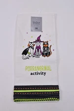DII Kitchen Towel With Halloween Cats in Costumes Purranormal Activity 18x28