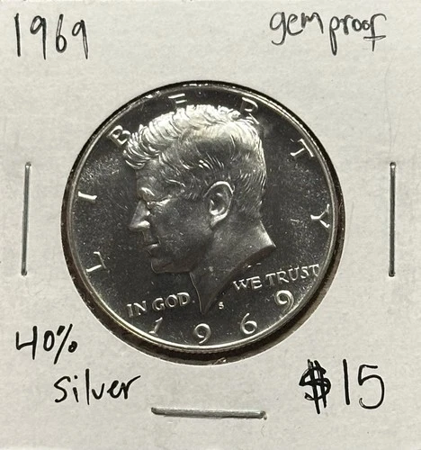 1969 *S* PROOF SILVER KENNEDY HALF DOLLAR