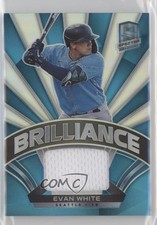 2021 Panini Spectra Brilliance Materials Neon Blue Prizm 31/50 Evan White uk2