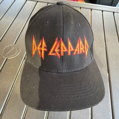 Def Leppard 2018 Tour Snapback Hat Black Embroidered Rock Concert Cap VG 