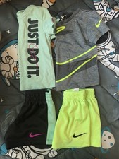 Nike 4 Piece Shorts Set Dri-FIT Just Do It Logo Mint Black Gray 12M