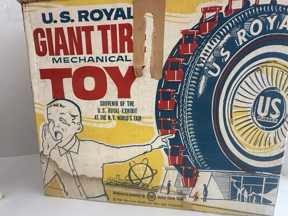 1964 U.S. Royal Giant Tire Mechanical Souvenir Toy Of The N.Y. Worlds Fair WORKS - Image 3 of 4