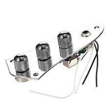Guitar Replacement Prewired Bass Control Plate Wiring Harness for Jazz Bass