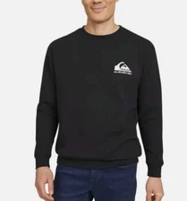 Quiksilver Men's Crew Neck Sweatshirt Black Size L