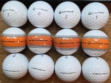 TaylorMade Tour Response golf balls, Dozen, White and Orange stripe