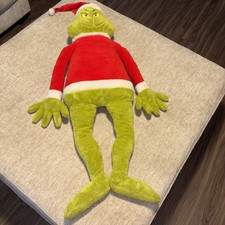 Giant 4ft Grinch Plush Figure Dr Seuss Holiday Christmas Decor Ruz