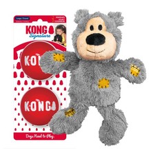 KONG Wild Knots Bear  Signature Balls 2-Pack Dog Chew Toys Small