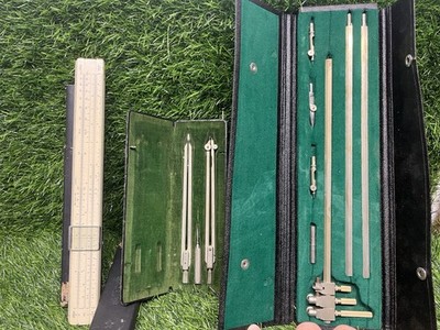 vintage drafting tools Sun, Detzgen, Keuffel&esser Co, Compass     Z2