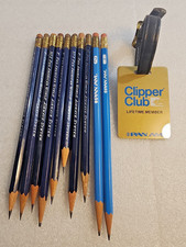 Vintage Pan Am Clipper Club Lifetime Member Collectible Luggage Tag Card/Pencils