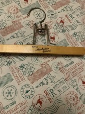 Vintage Wooden Trousers Hanger Manhattan Island Beige 10 Inches