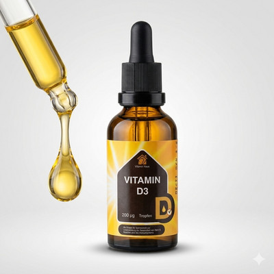 VITAMIN D3 TROPFEN - 1000 IE - 50ML - CA 1700 TROPFEN - HOCHDOSIERT & VEGAN
