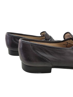 Bruno Magli Greco Leather Loafers Mens 10.5 Italy Charcoal  display picture 1