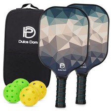 Set of 2/4 Pickleball Paddles - USAPA Approved - 4 Indoor/Outdoor Brown