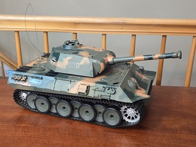 Henglong 1/16 RTR IR RC Tank German Panther 3819 Airsoft As Is No Remote