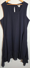 Cynthia Rowley Plus Size Sleeveless Linen Blend Midi Dress Size 3X