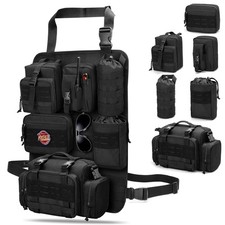 6 Pack Tactical Car Seat Back Organizer, Universal Vehicle Panel Storage Bag ...