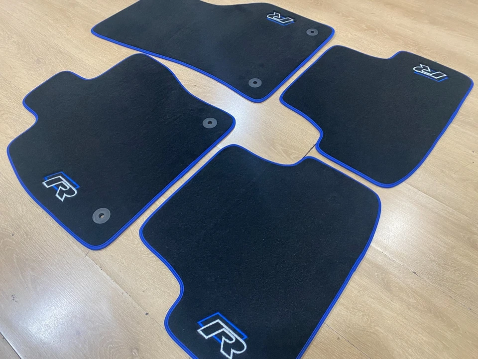 Luxury Floor Car Mats for Volkswagen Golf Mk7 R 2013-2020 - Imagem 3 de 4