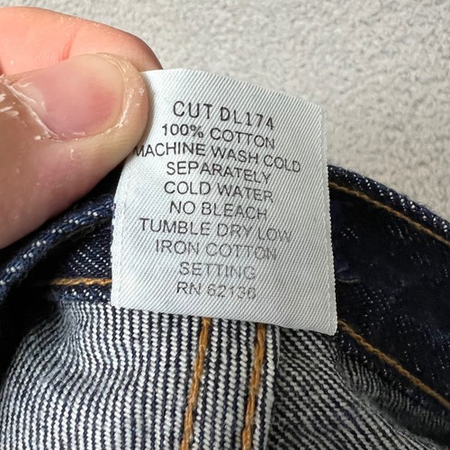 GUESS Jeans Mens 38x34 Blue Classic Fit Straight Leg Dark Wash Denim NEW - Picture 10 of 11