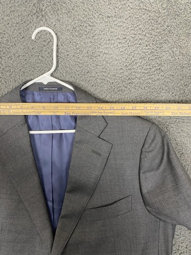 Chaqueta Blazer SuitSupply Hombre 48R Gris Lacio Super 110s Vitale Barberis Canonico - Imagen 12 de 14