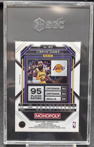 2022-23 Panini Prizm Monopoly Lebron James Black Icon Class Lakers SP - Picture 2 of 2