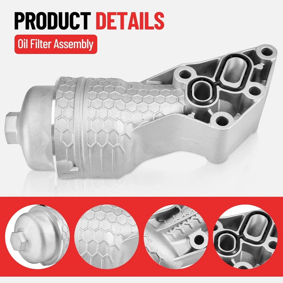 Carcasa completa de filtro de aceite de motor de aluminio para Kia Sedona Cadenza 2017-2021 3,3 L S Foto 3 de 4