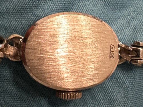 Ladies Vintage Hamilton 14k Solid White Gold & Diamond 22 Jewel Watch- Runs! - Picture 6 of 11