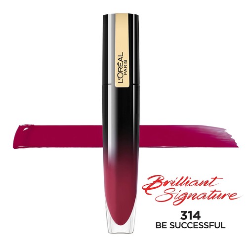 L'Oreal Paris Brilliant Signature Shiny Lip Stain Lipstick, Be Successful 0.21 - Picture 3 of 9