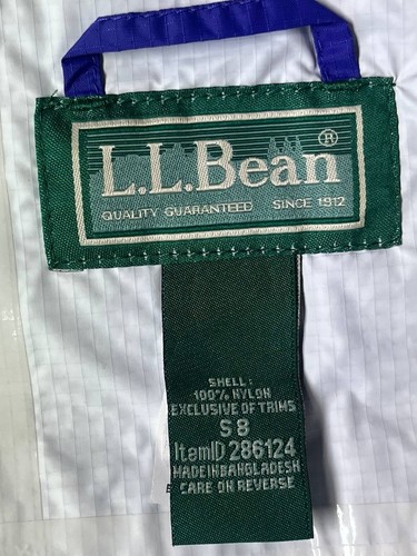 LL Bean Kids Youth Purple Jacket Windbreaker Waterproof  Hooded  Size Small 8 - Picture 6 of 10