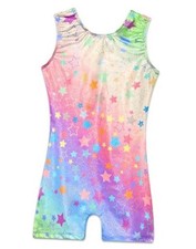 Gymnastics Leotards for Girls 2-12 Years Old Sparkly 3-4T Colorful Star